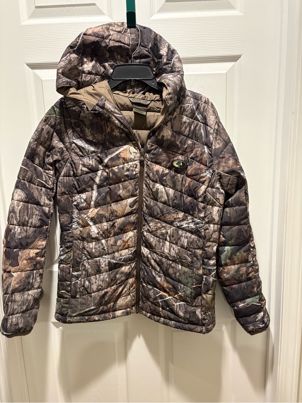 Mossy Oak Womens Medium Camo Puffer Jacket Insulated Hunting Outdoor Full Zip